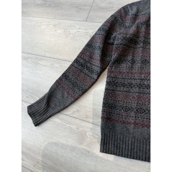 Burberry London Faire Isle Sweater‎ Extra Fine Merino Wool | Gray | Size Small - Picture 10 of 15